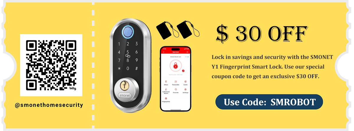 SMONET Y1 Fingerprint Smart Deadbolt Door Lock CODE
