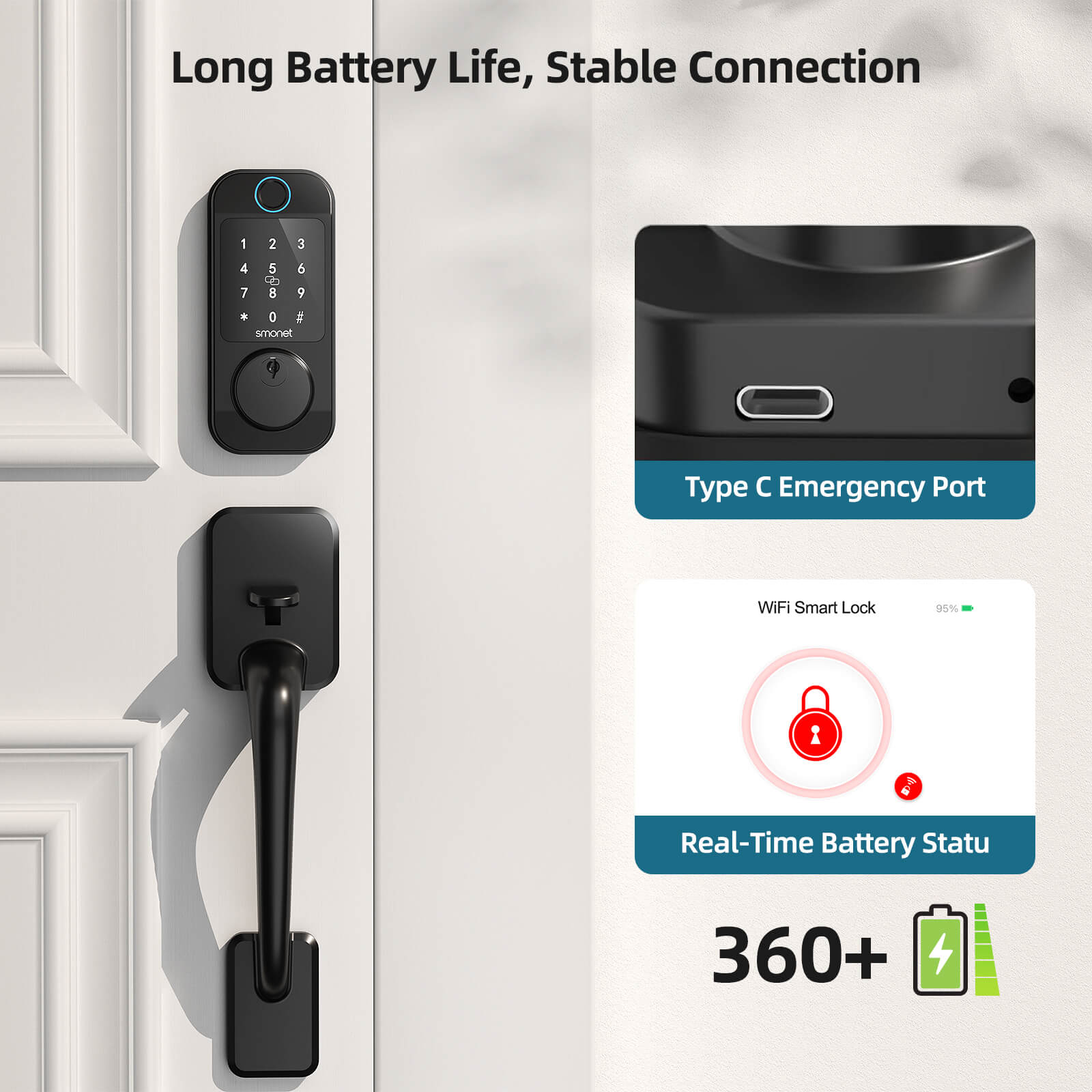 Secure_Wi-Fi_Smart_Lock_Set-Long_Battery_Life_Stable_Connection