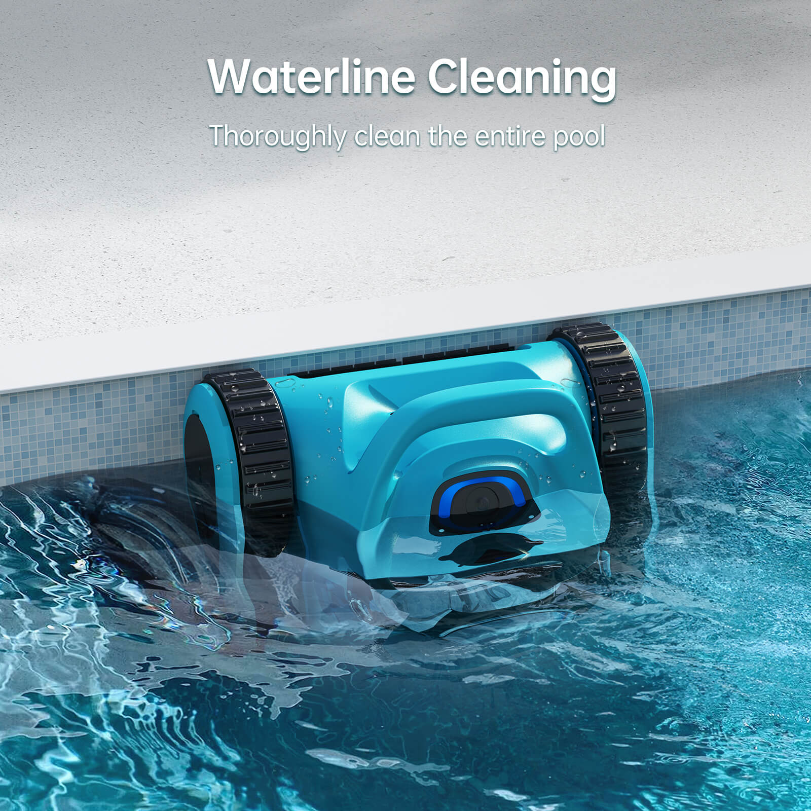 Smonet CR6 Pro cordless pool robotic-Waterline Cleaning, Thoroughly clean the entire pool-8